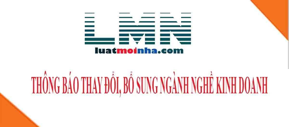 Đăng ký bổ sung ngành nghề kinh doanh 