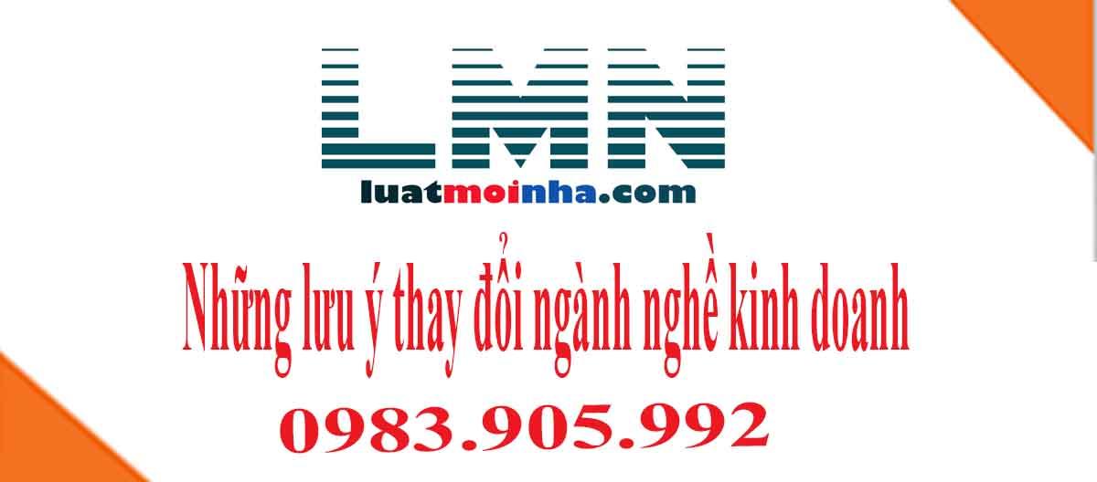 Thay đổi ngành nghề kinh doanh theo quy định mới